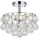 Savannah 3 Light 12 inch Chrome Flush Mount Ceiling Light