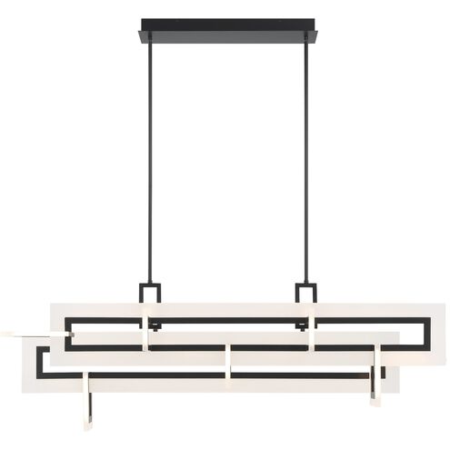 Inizio Linear Chandelier Ceiling Light in Black