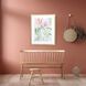 Tropical Blooms Green and Pink and Yellow and Orange Framed Art