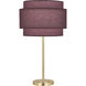 Decker 28.75 inch 150.00 watt Modern Brass Table Lamp Portable Light in Vintage Wine