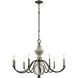 Neo Classica 9 Light 35 inch Aged Black Chandelier Ceiling Light