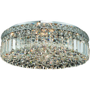 Maxime 6 Light 20 inch Chrome Flush Mount Ceiling Light in Royal Cut