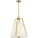 Mansfield 3 Light 18 inch Warm Brass Pendant Ceiling Light, Essentials