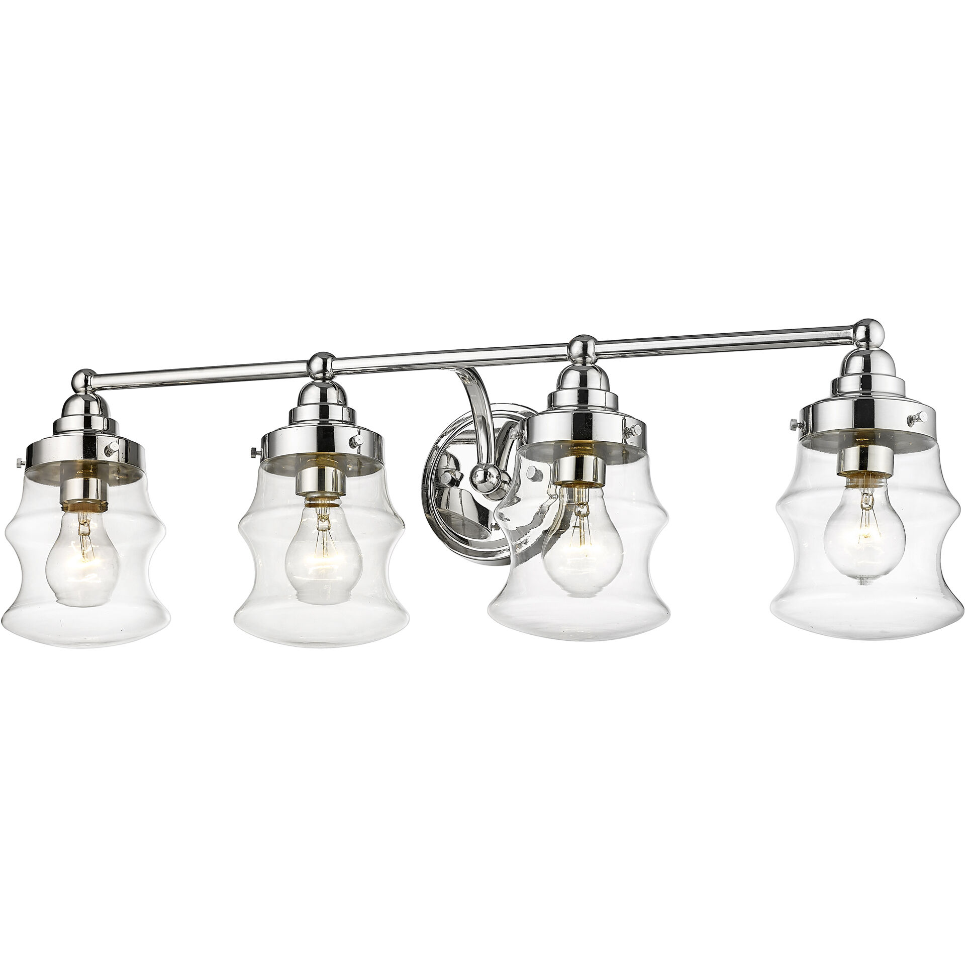 Keal 4 Light 31 inch Polished Nickel Vanity Light Wall Light