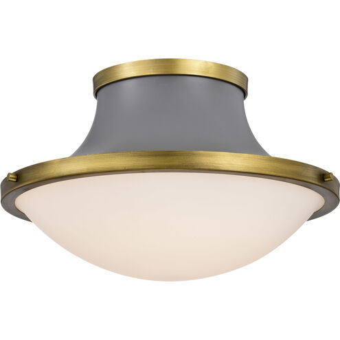 Lafayette 1 Light 18 inch Matte Gray Flush Mount Ceiling Light