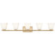 Annalise 5 Light 42 inch Modern Gold Vanity Wall Light