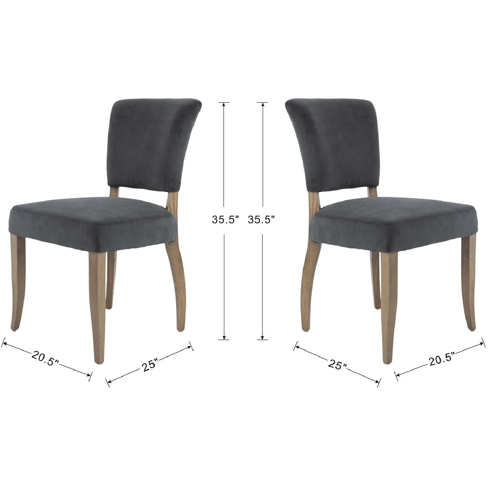 Dugan Grey and Natural Dining Chair