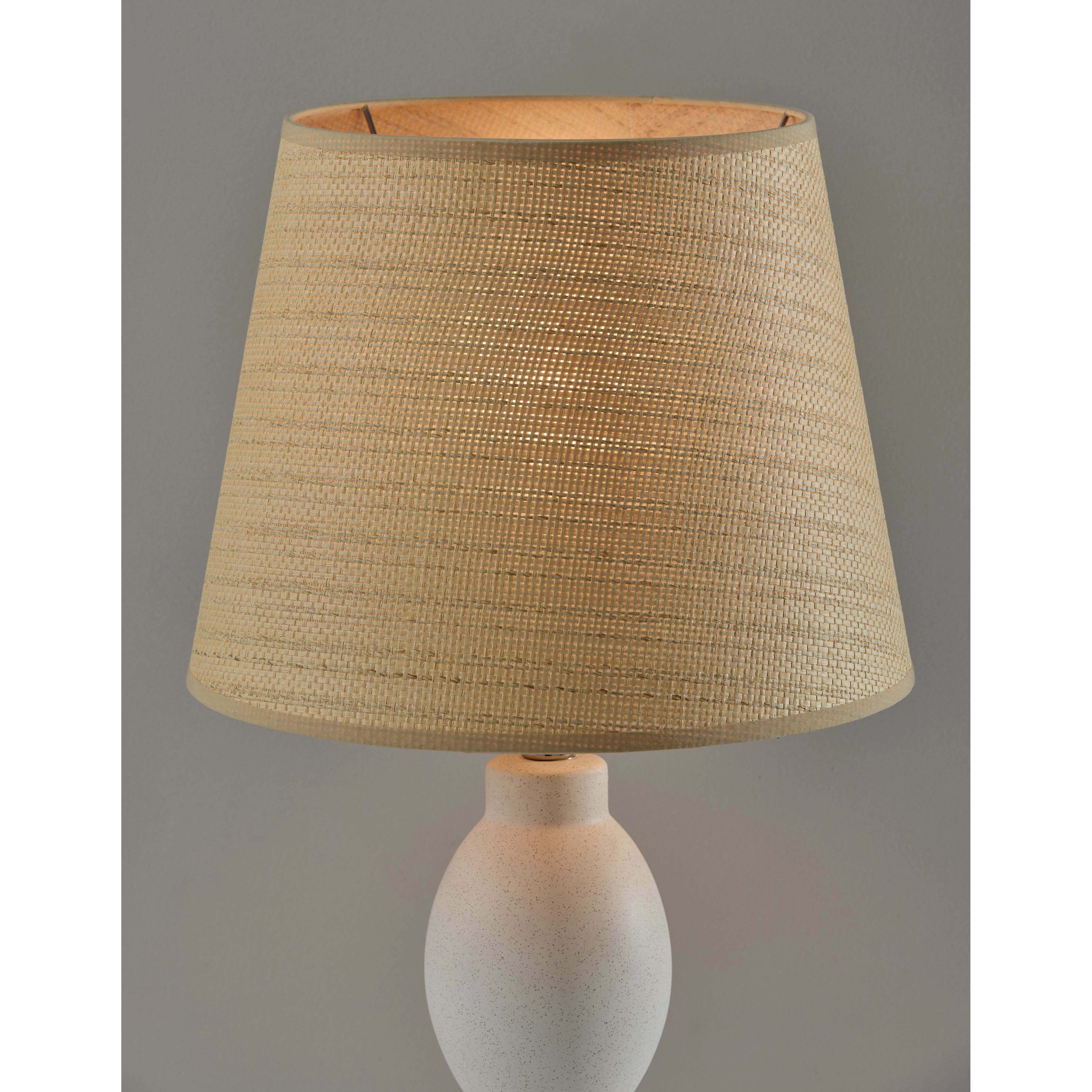 Everest 25.5 inch 100.00 watt White Ceramic Table Lamp Portable Light, Simplee Adesso