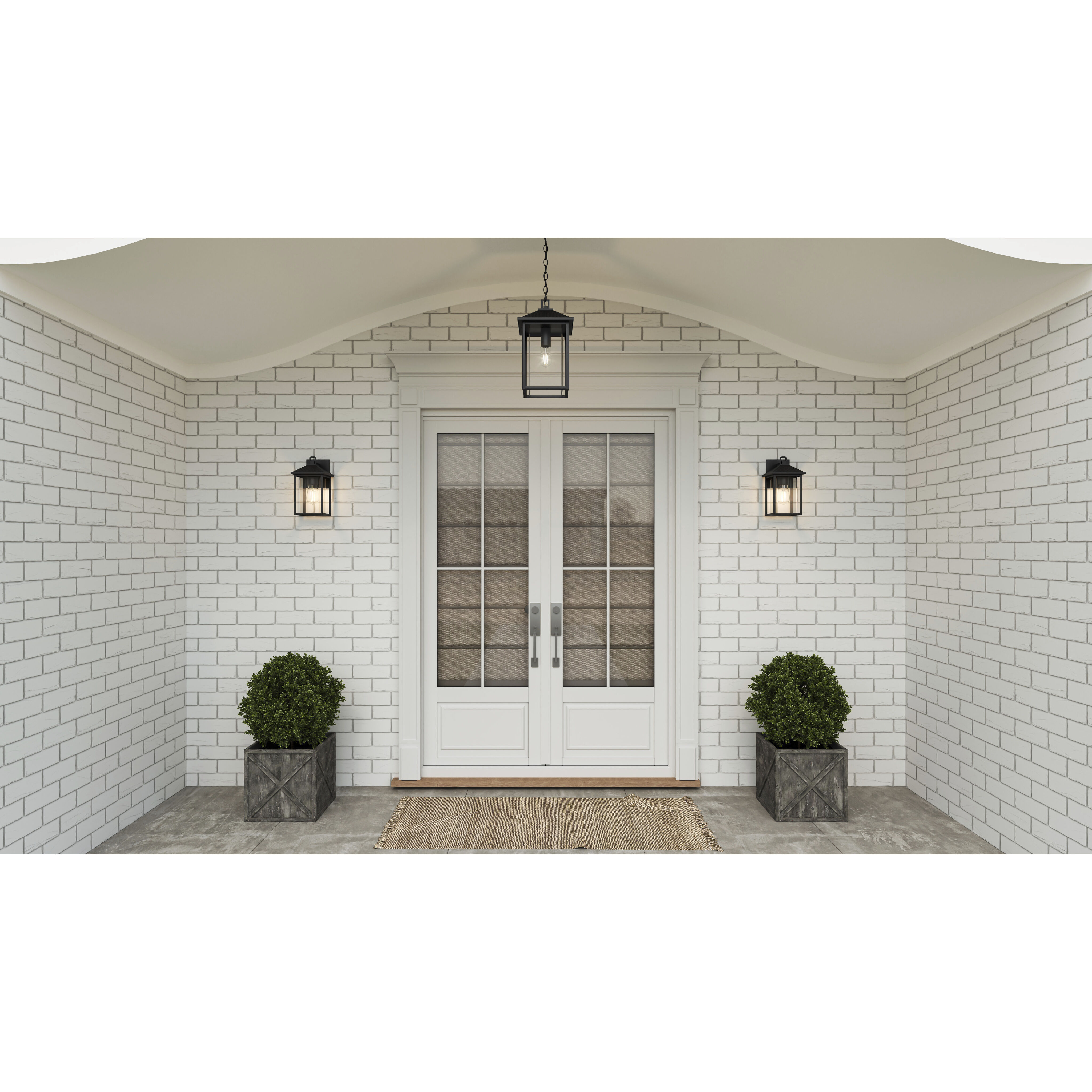 Fletcher 1 Light 10 inch Earth Black Outdoor Hanging Lantern