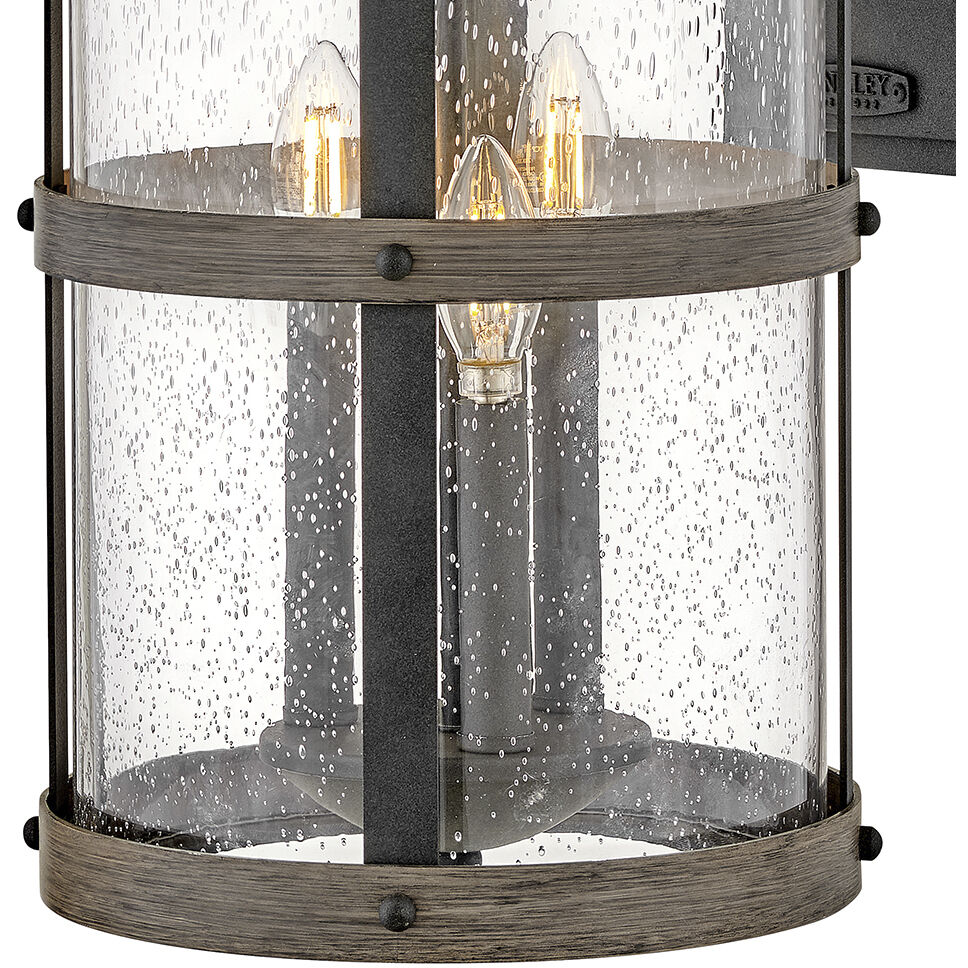 Estate Series Lakehouse Outdoor Wall Mount Lantern in Aged Zinc