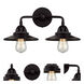 Nouveau 2 Railroad 2 Light 16 inch Oil Rubbed Bronze Bath Vanity Light Wall Light