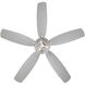 Bling 56 inch Chrome with Silver Blades Ceiling Fan