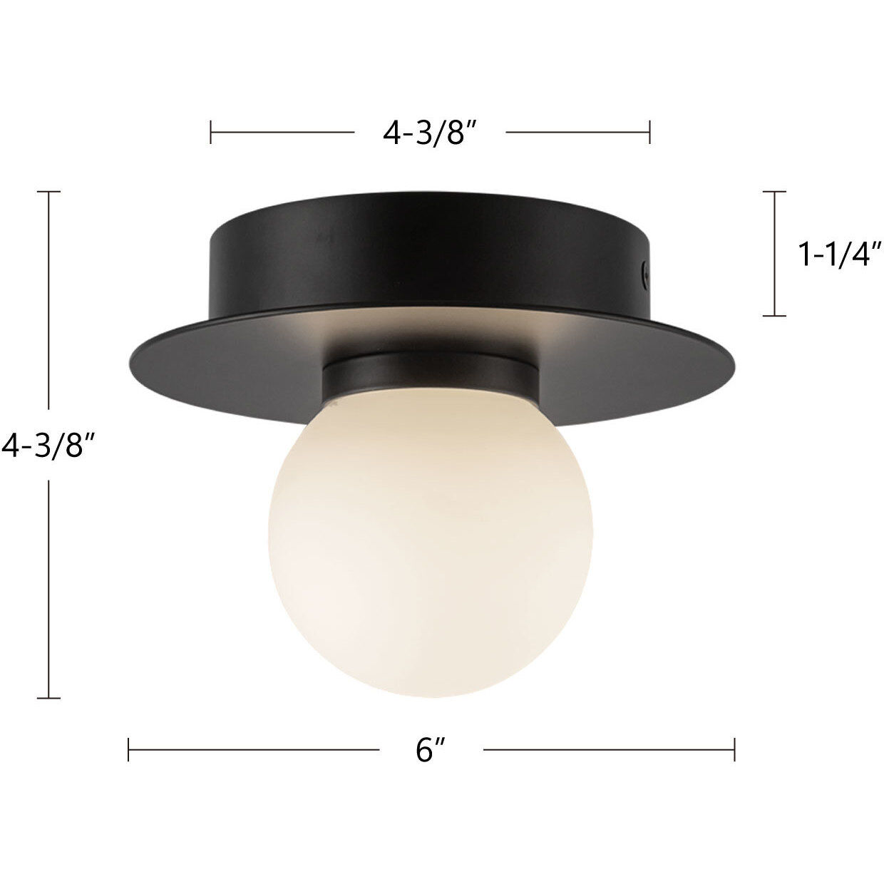 Elixir LED 6 inch Brushed Gold Flush Mount Ceiling Light