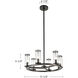 Revolve 6 Light 18.63 inch Clear Glass/Polished Nickel Chandelier Ceiling Light