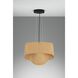Carlotta 1 Light 16.9 inch Black Pendant Ceiling Light in Ash, WEP Collection