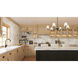 McKinney 6 Light 44 inch Matte Black Linear Chandelier Ceiling Light, Medium