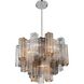Addis 6 Light 19.75 inch Polished Chrome Chandelier Ceiling Light in Tronchi Glass Autumn