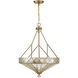 Emerald 4 Light 20 inch Warm Brass Pendant Ceiling Light