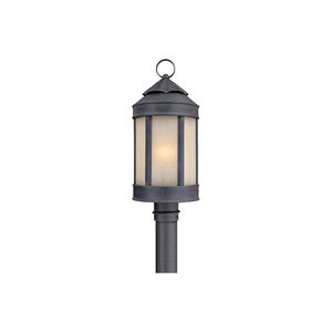 Oriole 1 Light 21 inch Aged Iron Post Lantern