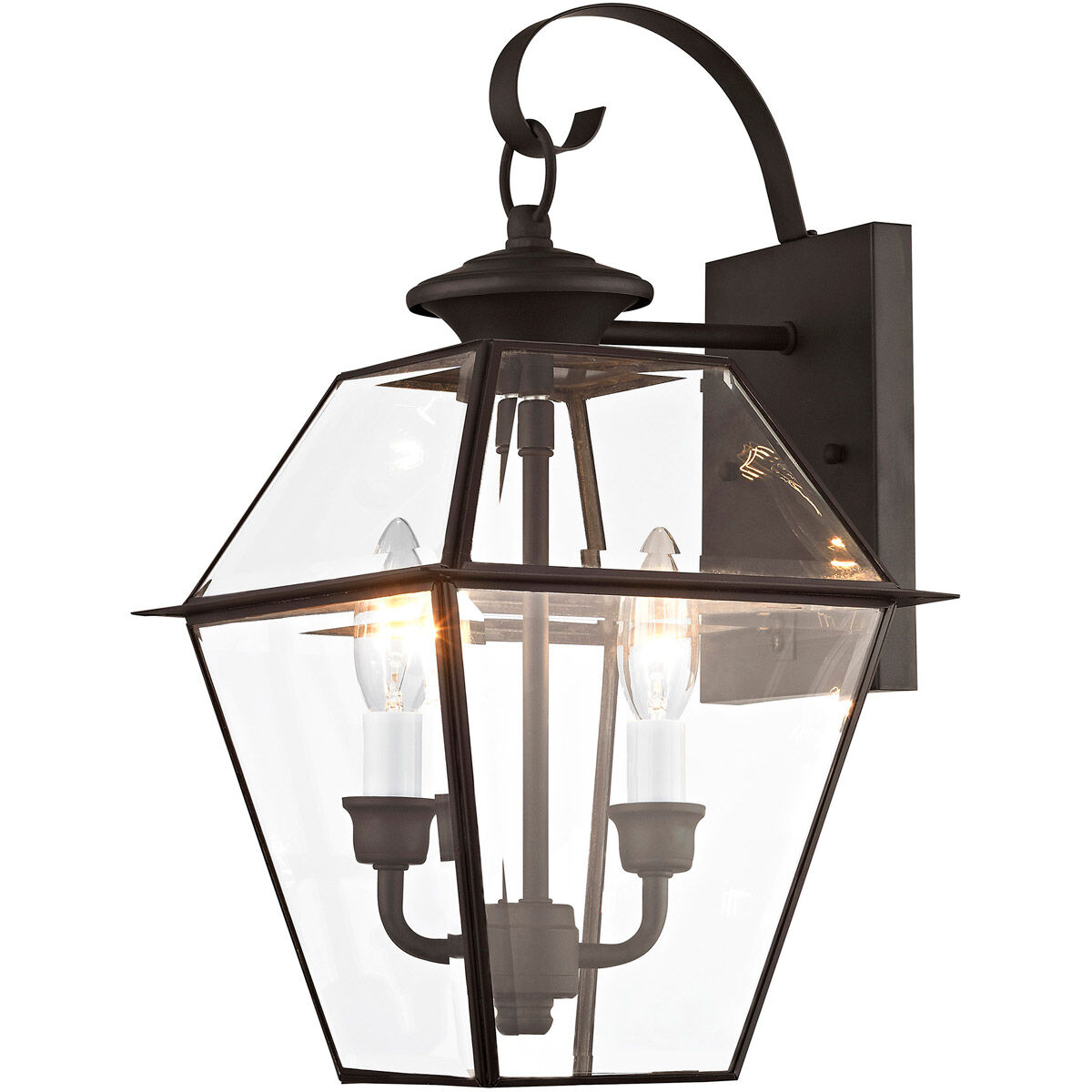 Westover 2 Light 16.5 inch Bronze Outdoor Wall Lantern