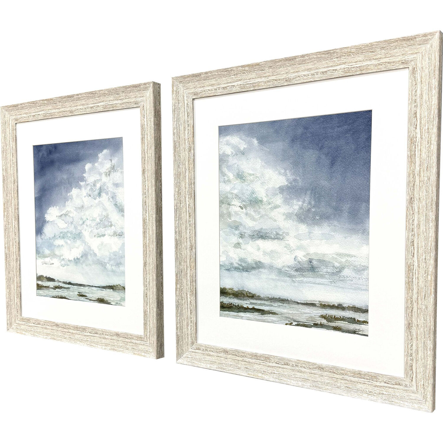 Afternoon Sotmr Blue and Multi and Green Framed Art, Propac