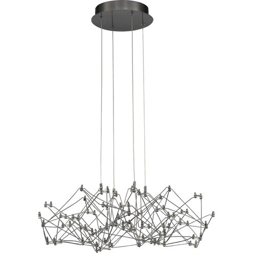 Leonardelli LED 27 inch Dark Chrome (Plated) Chandelier Ceiling Light