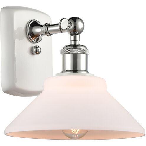 Ballston Orwell 1 Light 8 inch White and Polished Chrome Sconce Wall Light in Matte White Glass, Ballston