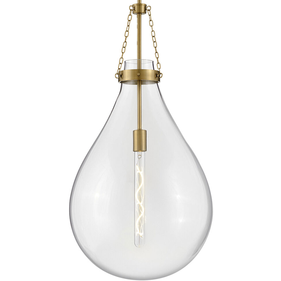 Eloise 1 Light 16 inch Lacquered Brass Pendant Ceiling Light