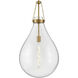 Eloise 1 Light 16 inch Lacquered Brass Pendant Ceiling Light