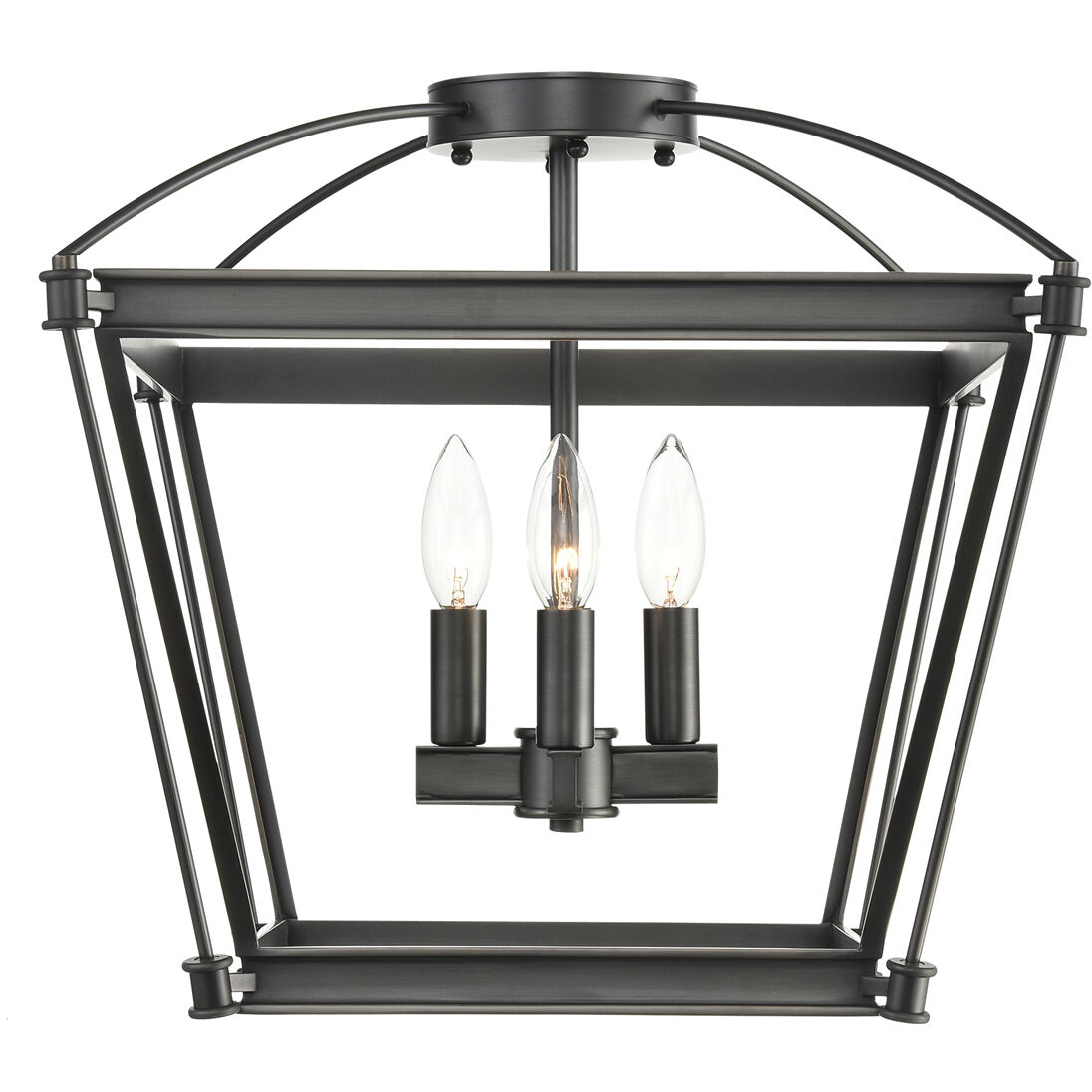 Manor 4 Light 16.63 inch Semi-Flush Mount