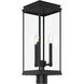 Lundon 3 Light 22.75 inch Black Outdoor Post Lantern