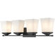 Darcy 4 Light 28 inch Matte Black Vanity Wall Light