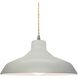 Radiance 1 Light 13.5 inch Matte White and Brushed Nickel Pendant Ceiling Light
