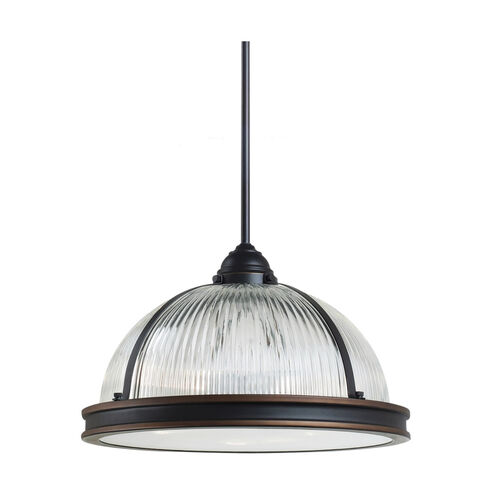Pratt Street Prismatic 3 Light 16.25 inch Autumn Bronze Pendant Ceiling Light