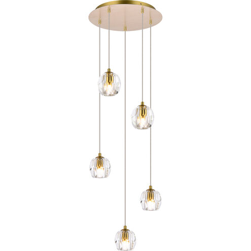Eren 5 Light 12 inch Gold Pendant Ceiling Light