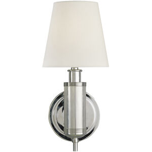 Thomas O'Brien Longacre 1 Light 6 inch Polished Nickel Sconce Wall Light in Linen