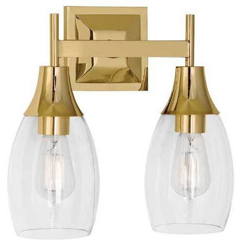 Grace 2 Light 13.13 inch Modern Brass Wall Sconce Wall Light