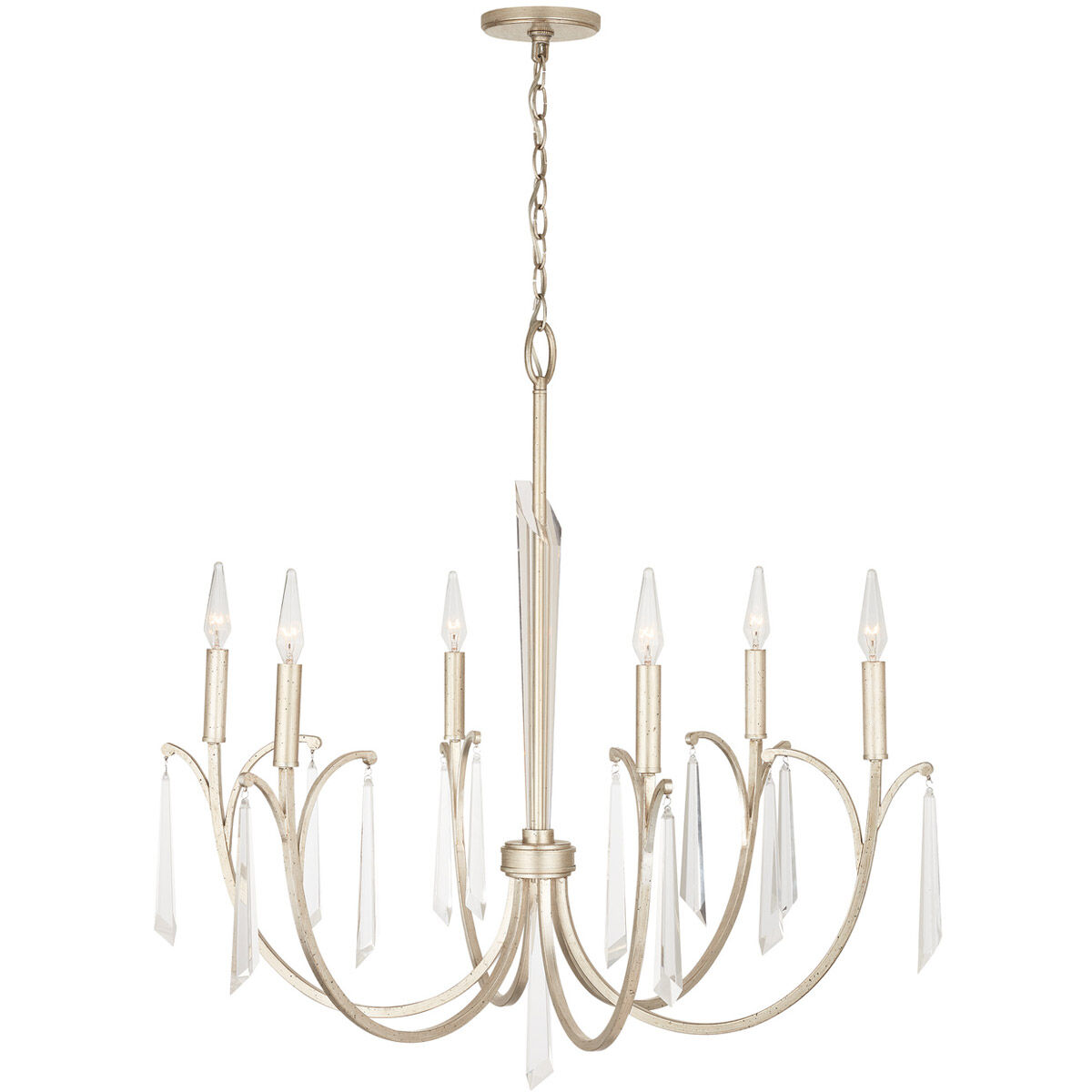 Gwyneth 6 Light 34 inch Winter Gold Chandelier Ceiling Light