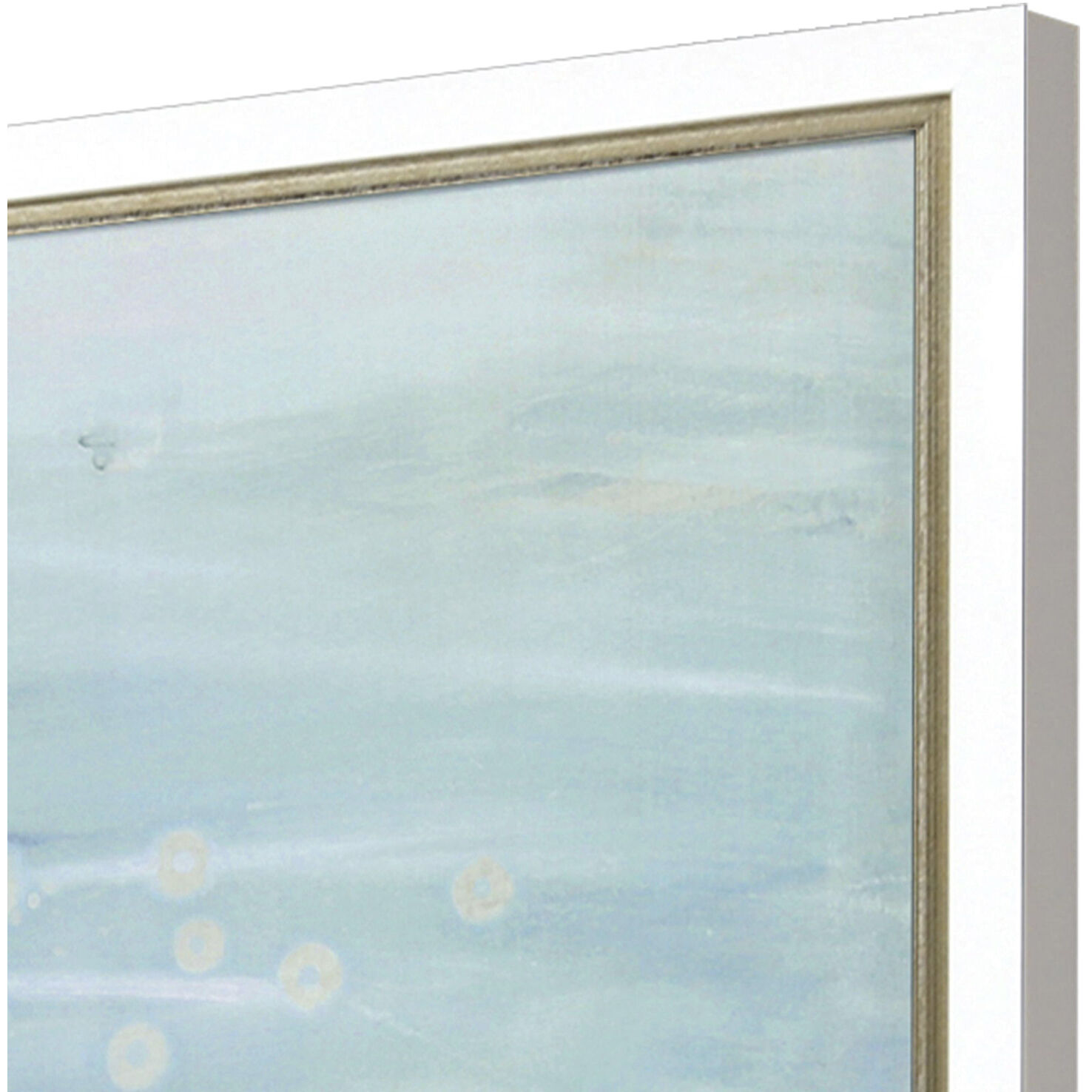 Lagoon Blue Blue and Turquoise and White and Yellow Framed Art