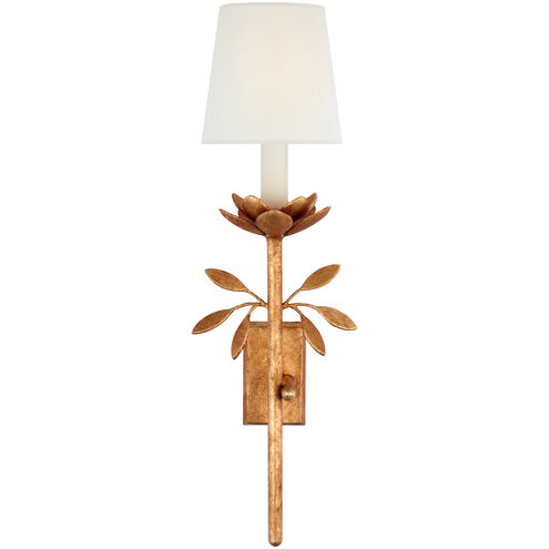 Julie Neill Clementine LED 7.25 inch Antique Gold Leaf Tail Sconce Wall Light