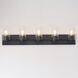 Lateral 5 Light 36 inch Black Bath Vanity Wall Light in Clear