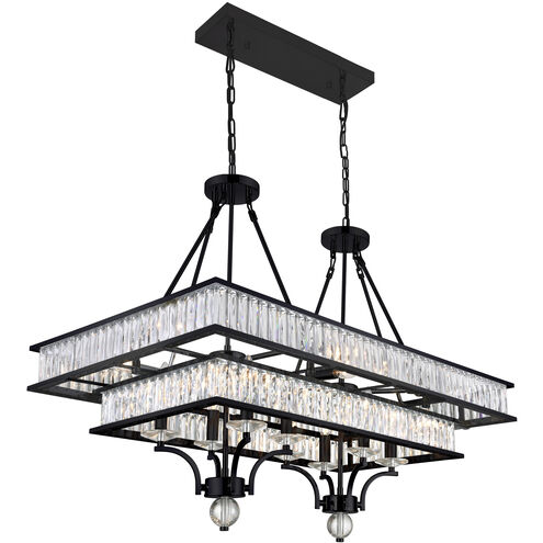 Shalia 16 Light 37 inch Black Island/Pool Table Light Ceiling Light