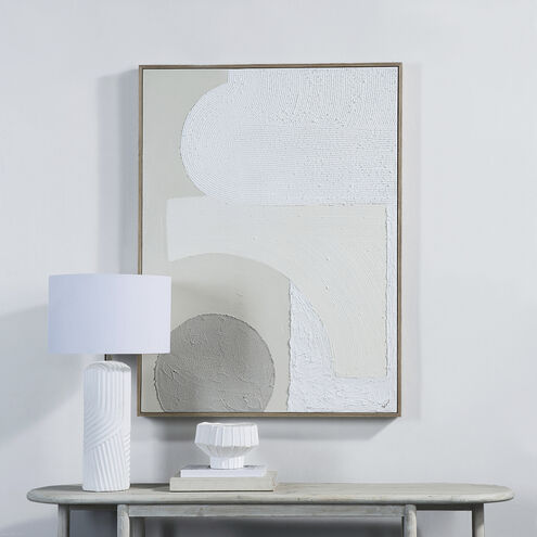 Canberra White/Beige Canvas Art