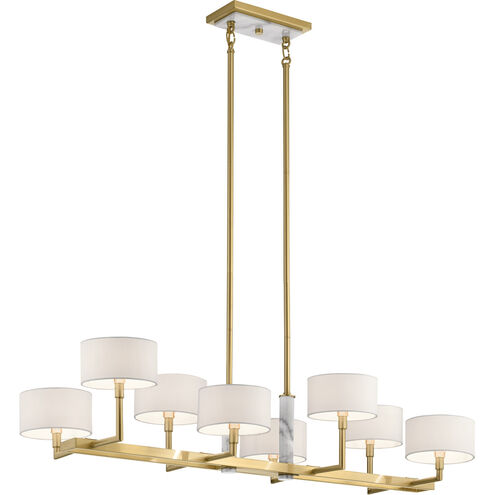 Laurent 8 Light 18 inch Champagne Gold Chandelier Linear (Single) Ceiling Light