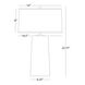 Rico Espinet Olinda 23 inch 100 watt Frosted White Cased Glass Accent Lamp Portable Light in White Organza, with Night Light