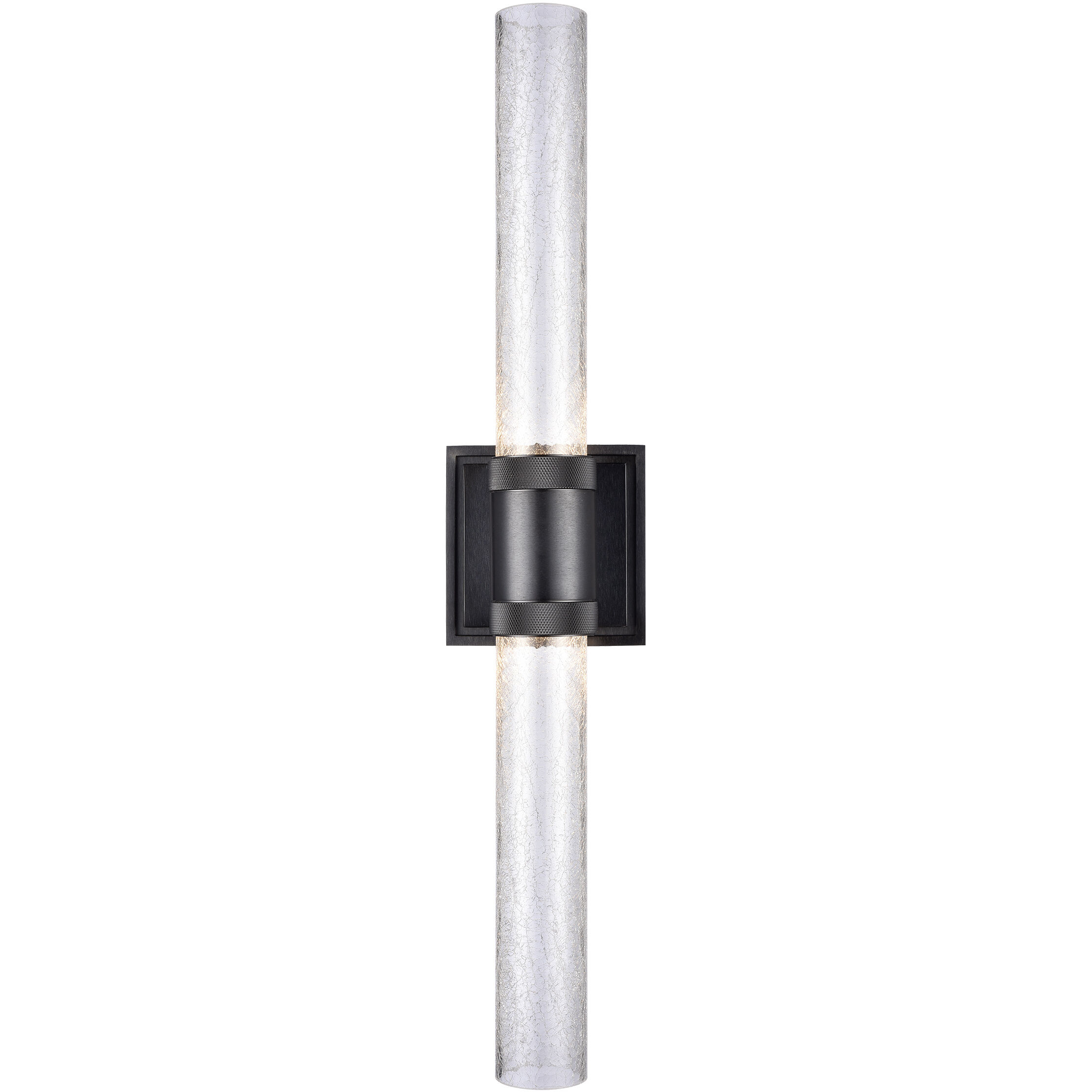 Zigrina 2 Light 5.25 inch Satin Brushed Black Wall Sconce Wall Light