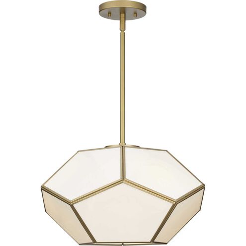 Latham 3 Light 18 inch Vintage Gold Semi-Flush Mount Ceiling Light