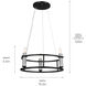 Rosalind 3 Light 19.5 inch Black Chandelier Ceiling Light