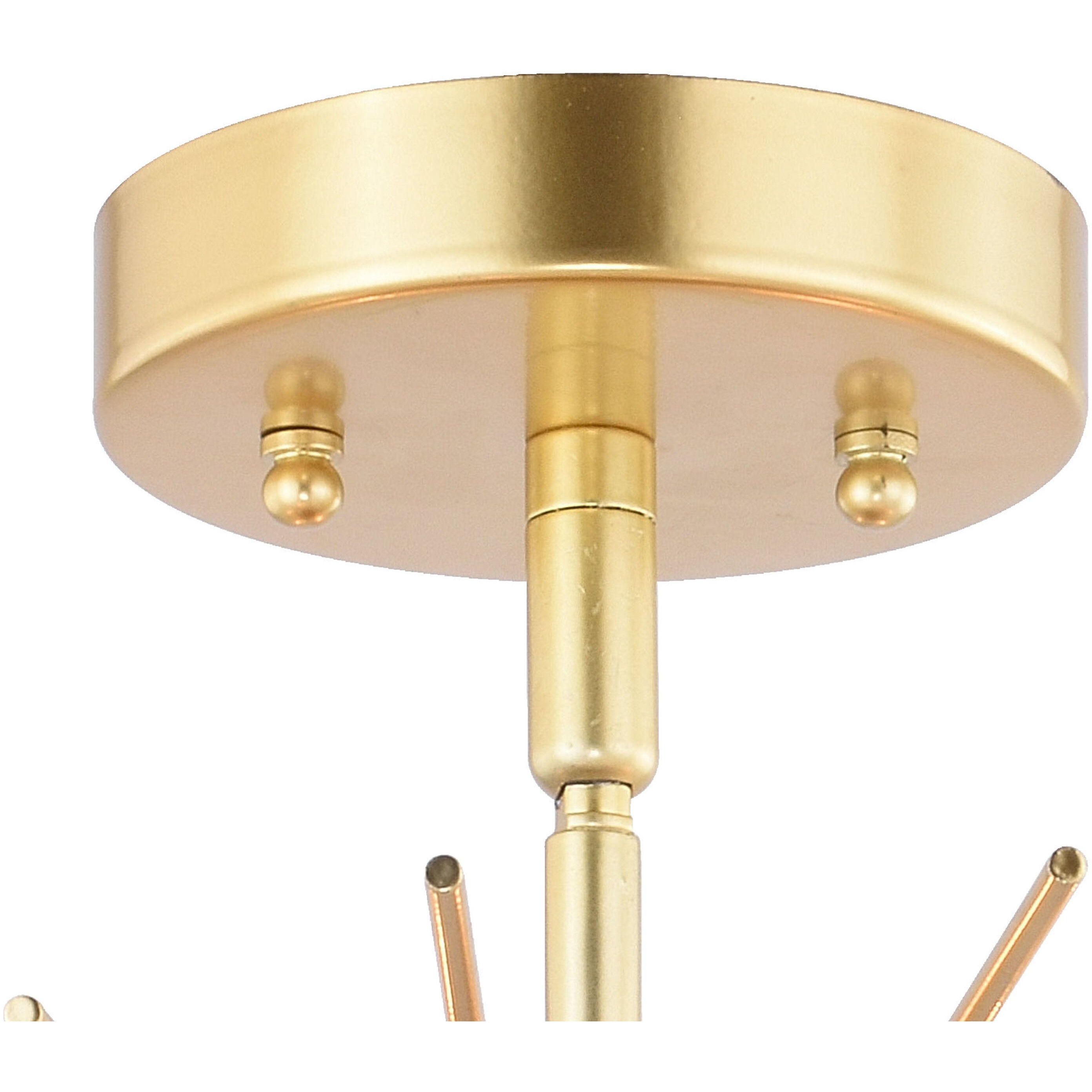 Nikko LED 24 inch Gold Semi-Flush Mount Ceiling Light