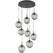 Aster LED LED Matte Black Chandelier Ceiling Light, Round Multi-Port